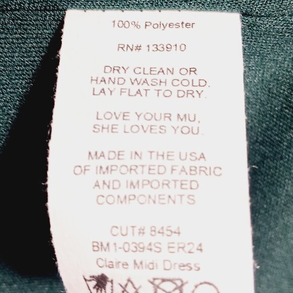 NWT Show Me Your Mumu Claire Midi Dress - Emerald Chiffon, Size Large, Wedding - Picture 16 of 16